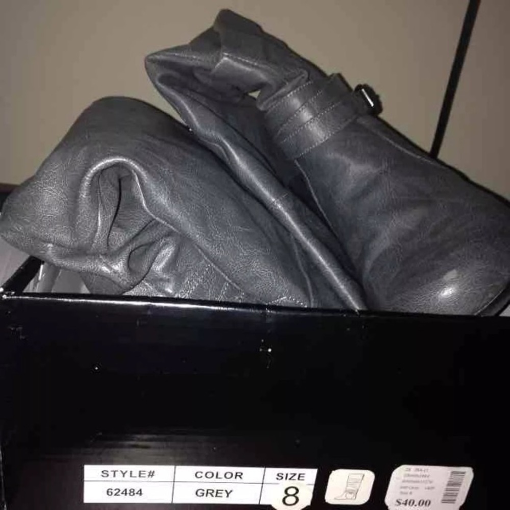 Gray boots